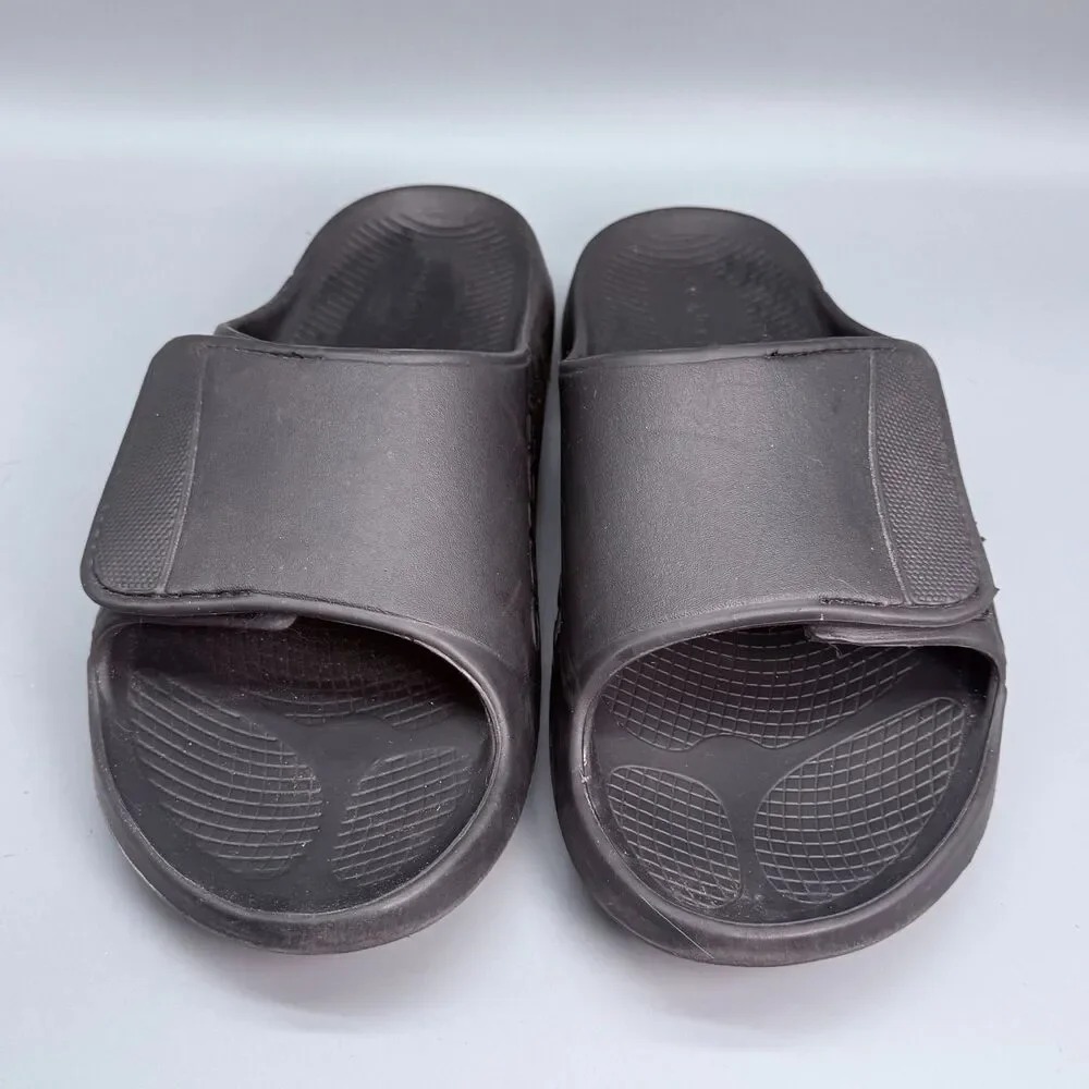 OOFOS OOahh Men's 13 Black Slip-On Sport Comfort Casual Recovery Slide Sandals